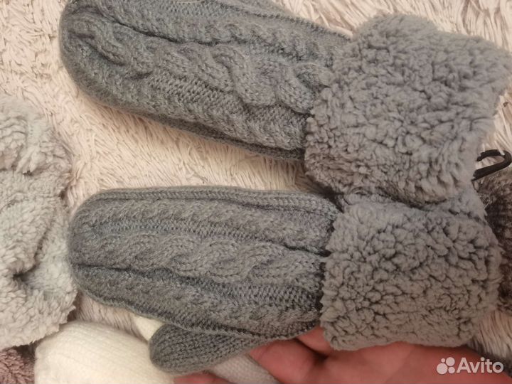 Варежки Шерсть, хлопок