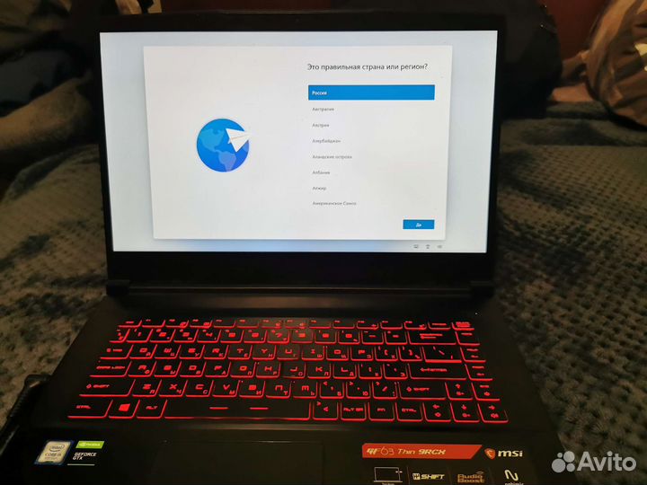 Ноутбук MSI gf63 9rcx