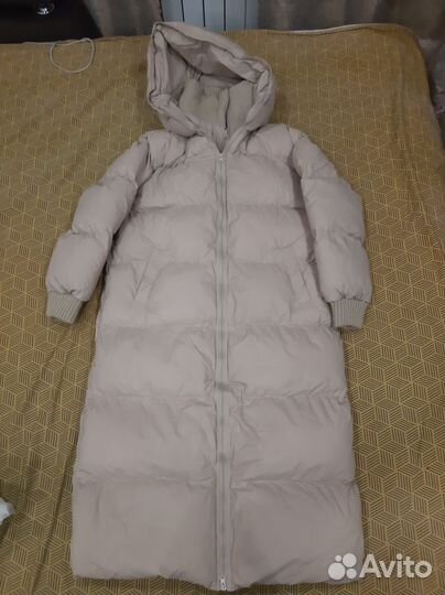 Пуховик зимний длинный женский