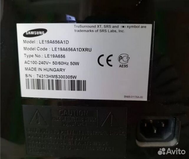 ЖК телевизор samsung LE19A656A1D бу