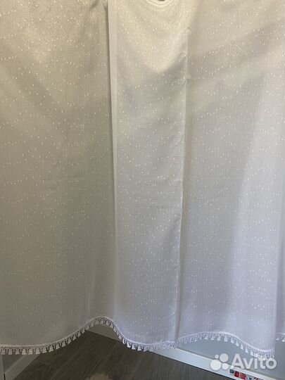 Тюль короткий на кухню