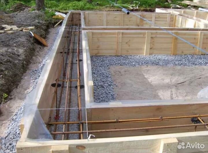 Бетонные работы. Стяжка пола/Фундаменты/Отмостки