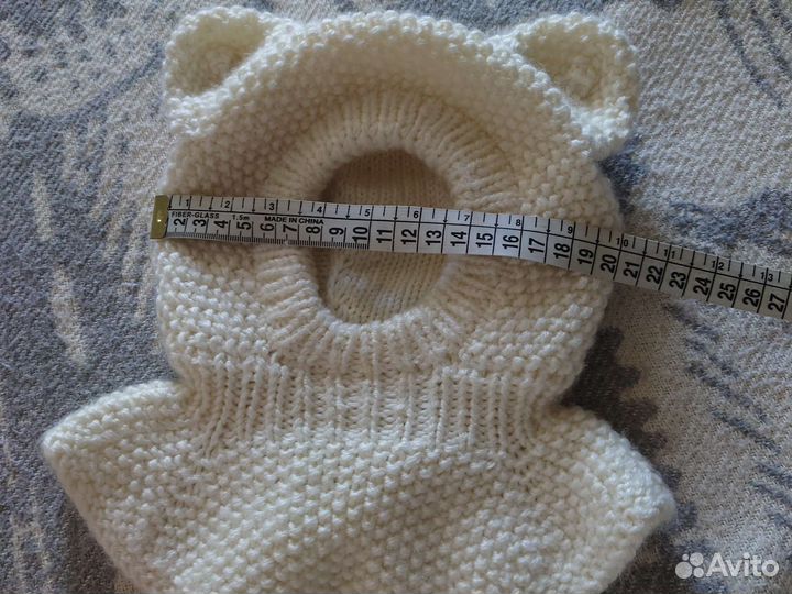 Шапка шлемик с ушками