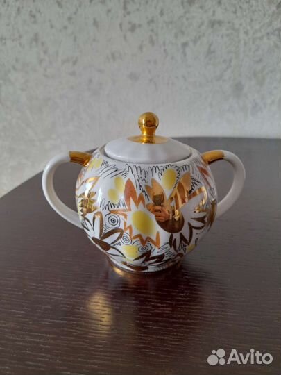 Чайный сервиз лфз Золотые ромашки СССР