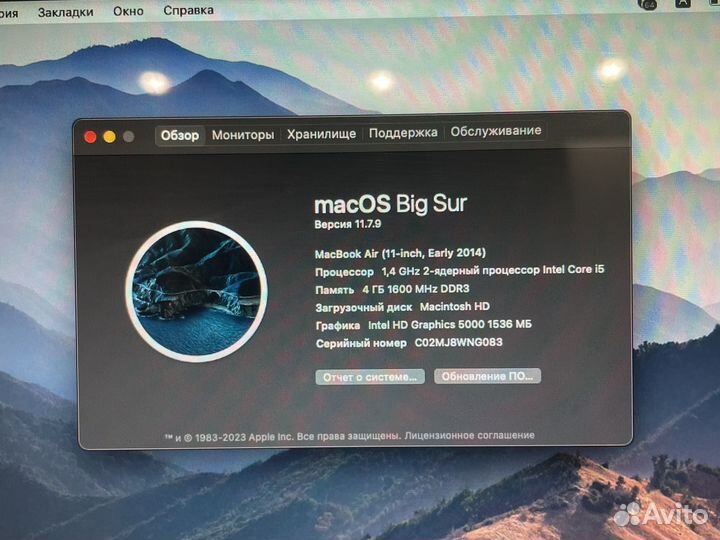 Apple MacBook Air 11 2014г