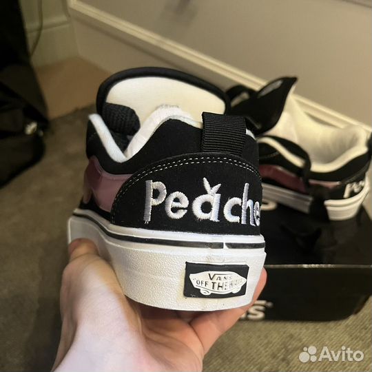 Кеды vans knu skool дутыши peaches розовые