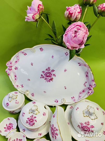 Овальное блюдо с ушками Herend Nanking Bouquet