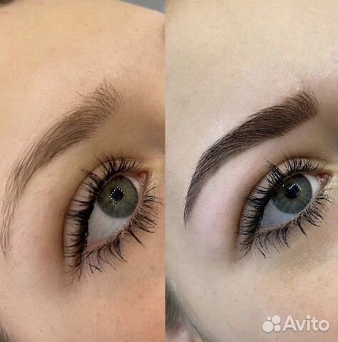 Окрашивание бровей, ламинирование ресниц