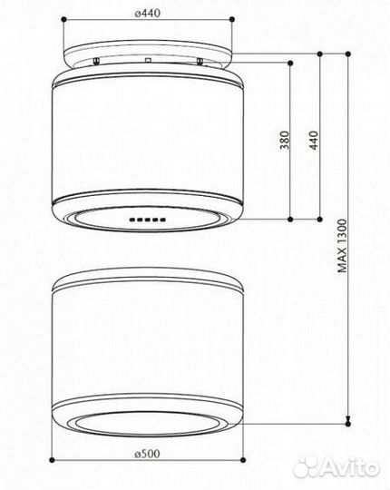 Вытяжка faber odette plus grey matt