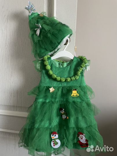 Новогодний костюм для девочки Елочка, 98см