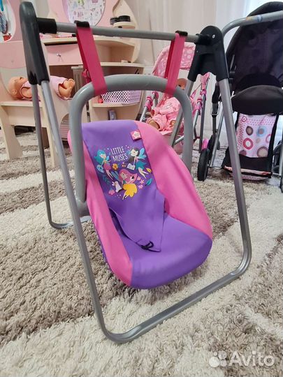 Люлька с балдахином + качелька+ гладилка с утюгом