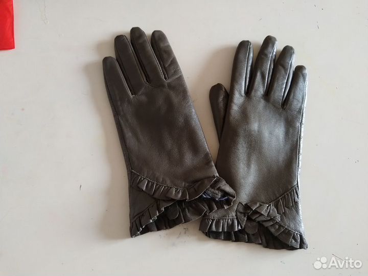 Перчатки кожаные утепленные