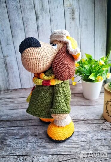 Собака вязаная