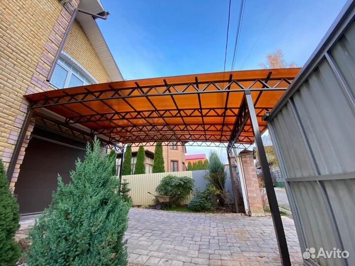 Навесы из поликарбоната для автомобиля