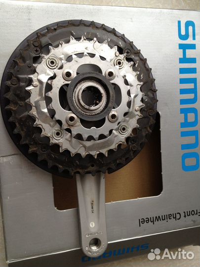 Система шатунов Shimano Alivio 42/32/22, каретка