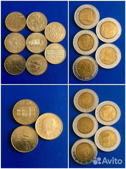 Монеты Гибралтара, Италии,Сан-Марино