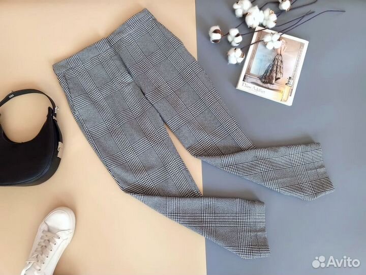 Брюки женские в клетку Zara 42