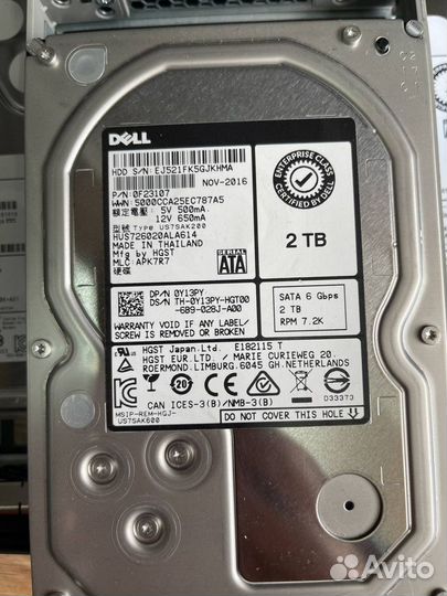 Жесткие диски 2TB SATA в количестве