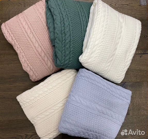 Плед детский вязаный