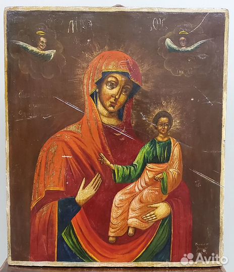 Икона Смоленская Богородица Одигитрия 19 век