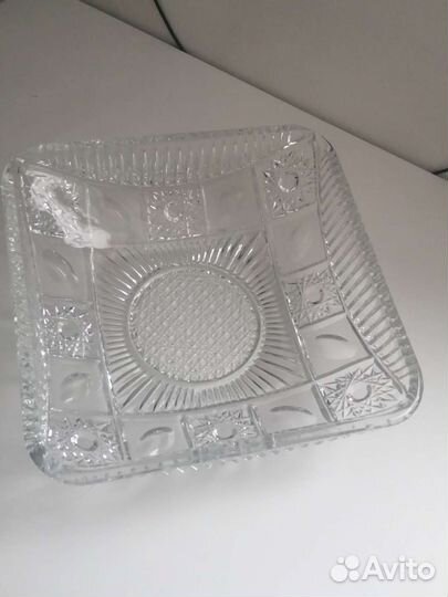 Ваза для фруктов хрустальная