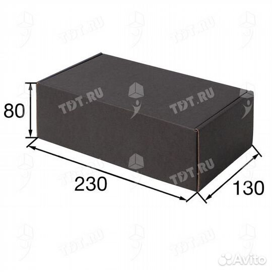 Короб кс-532 мгф, чёрный, 230*130*80 мм
