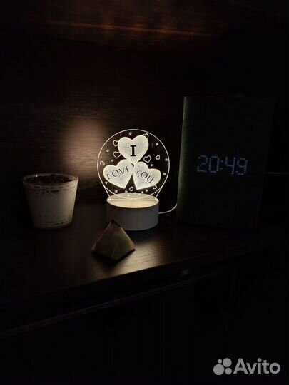 3D светильник ночник На 8 Марта