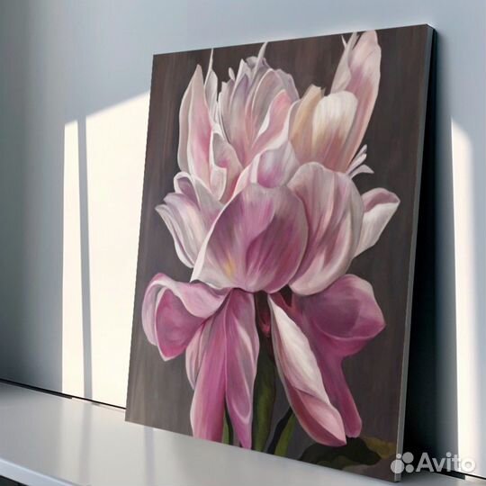 Интерьерные картины с цветами Картины маслом на за