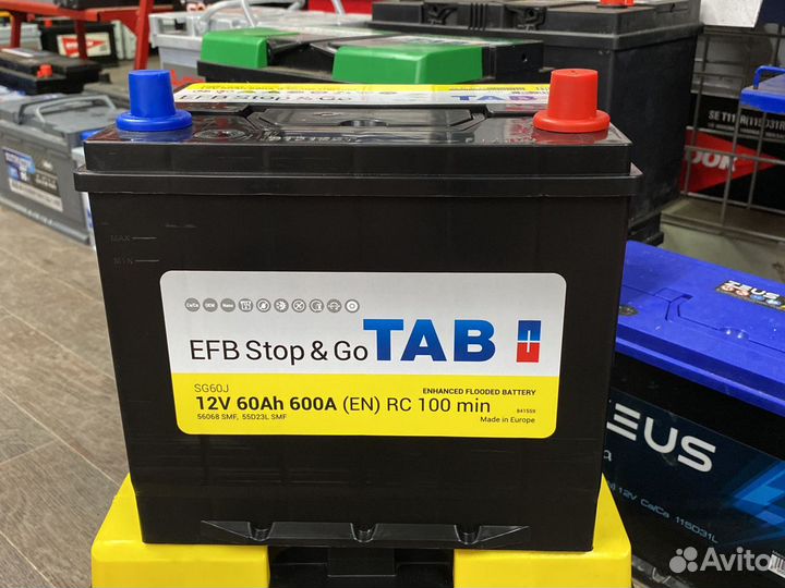 Аккумулятор EFB Start-Stop TAB 60Ah 65Ah