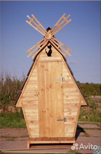 Дачный туалет деревянный WAT896