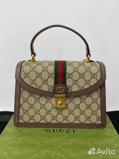 Женская сумка коричневая Gucci Ophidia на плечо