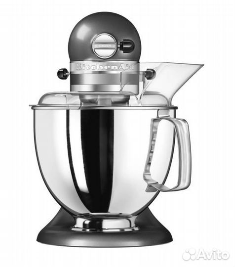 Планетарный миксер kitchenaid artisan 4.8 Л, сереб