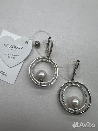 Новые серьги из серебра 925