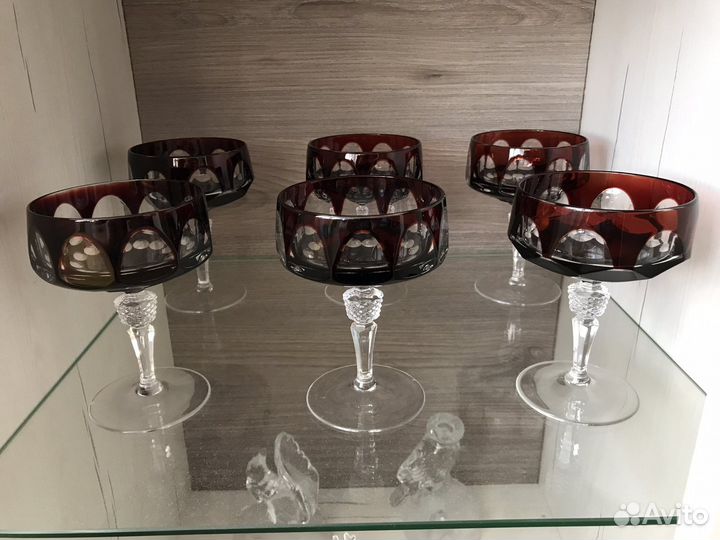 Бокалы фужеры цветной хрусталь Германия nachtmann