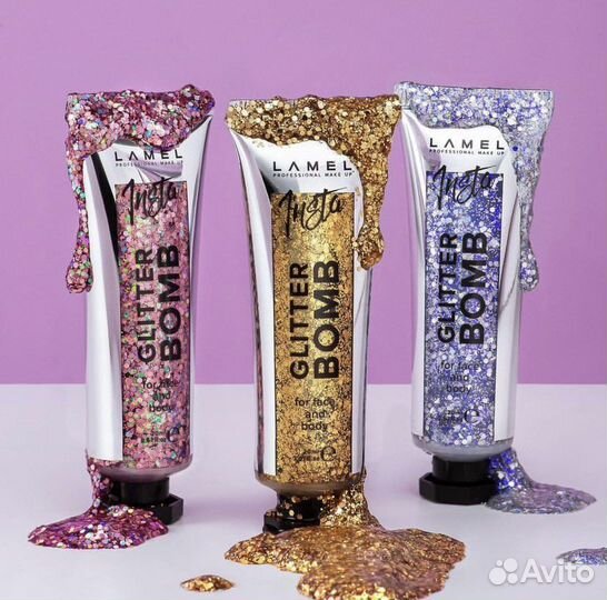 Жидкий глиттер для лица и тела Lamel insta bomb