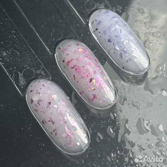 Базы холодные с фольгой поталь и ракушкой 15мл