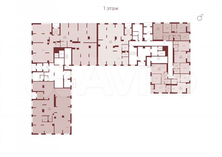 2-к. квартира, 65,4 м², 1/14 эт.