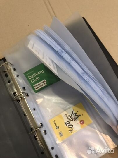 Папка органайзер для визиток 10*19стр