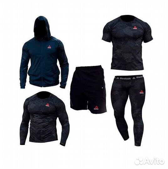 Комплект Reebok Classic черно-серый (L)