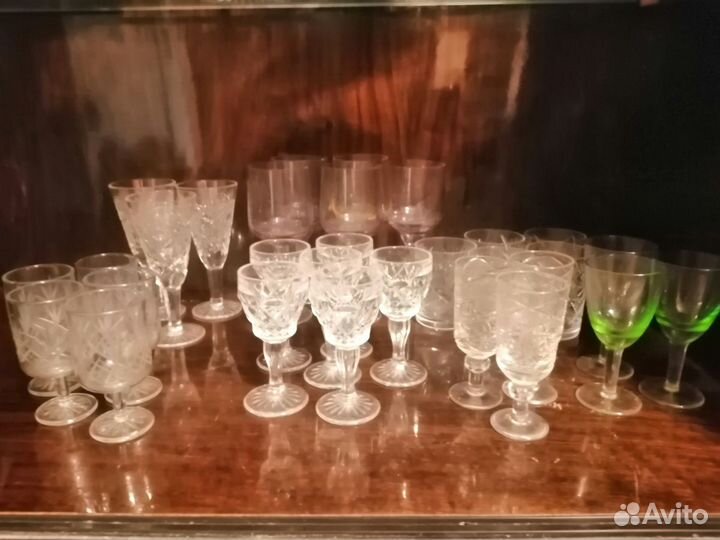 Рюмки хрусталь. ссср. цветное стекло