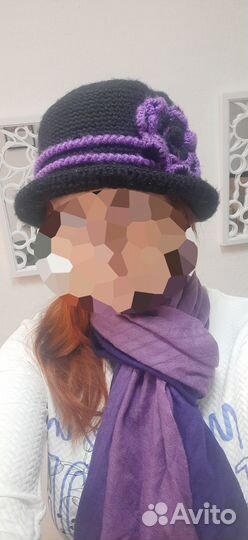 Шляпка вязанная ручной работы