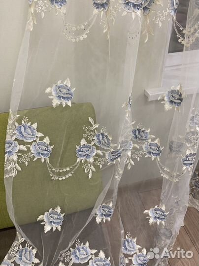Тюль производства Турция. Очень красивая вышивка