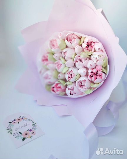 Зефирный букет на День учителя и воспитателя