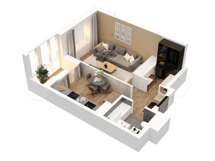 1-к. квартира, 38 м², 7/13 эт.