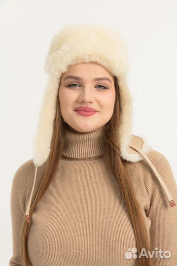 Шапка ушанка женская 