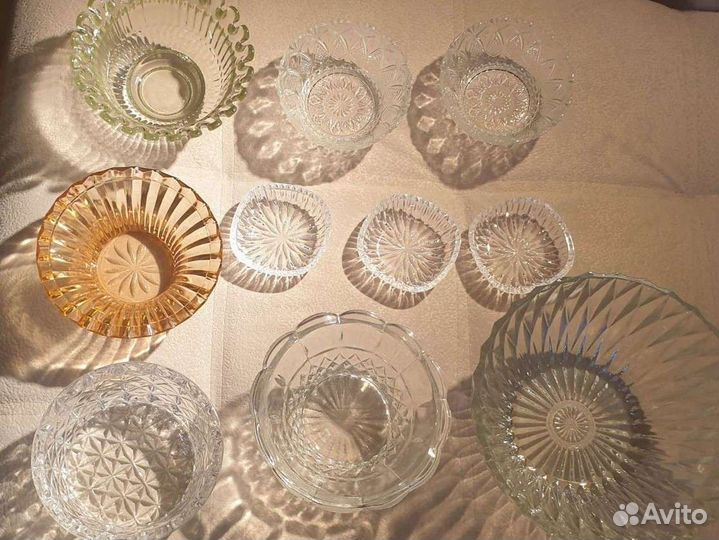 Стеклянные салатники или конфетницы времен СССР