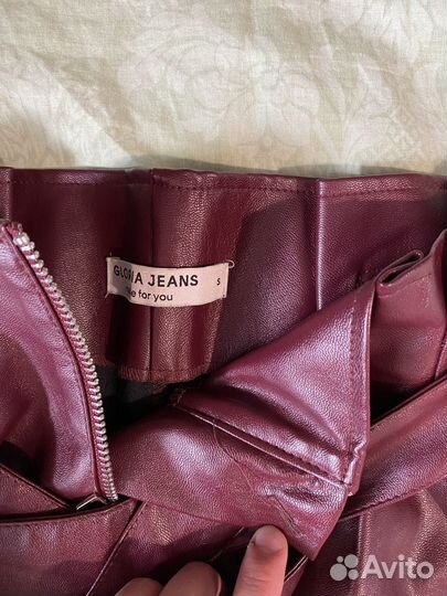 Шорты экокожа