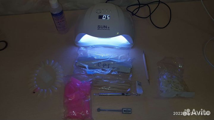 LED Лампа для сушки ногтей 54Вт белый. Маникюр