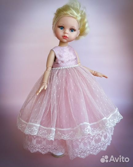 Платье новогоднее для куклы Паола Рейна 34 см