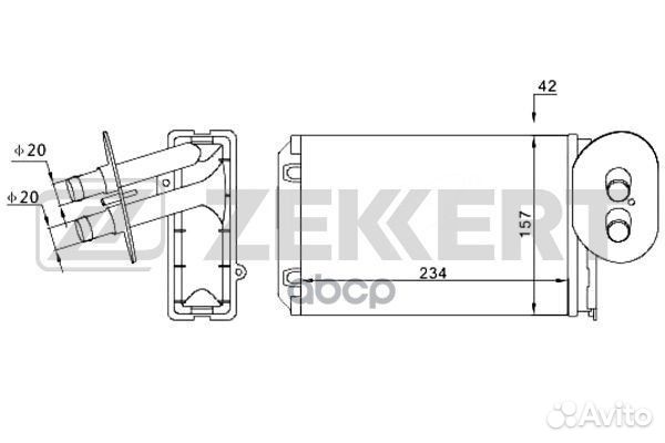 Радиатор отоп. VW Transporter IV 90- mk-5016 Ze